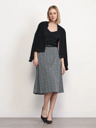 Юбка трикотажная расклешенная